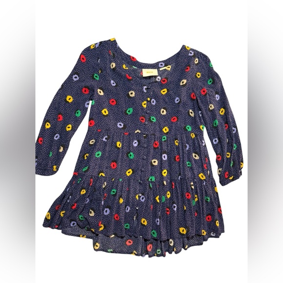 Maeve Anthropologie XS Lila Tiered Button Polka Dot Top Shirt Peasant Blouse - Picture 7 of 9